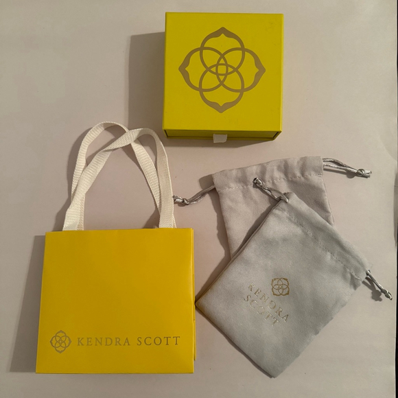 Kendra Scott Jewelry - Kendra Scott Yellow Jewelry Gift Box & Bag with 2 Gray Dust Bags (Empty Box)